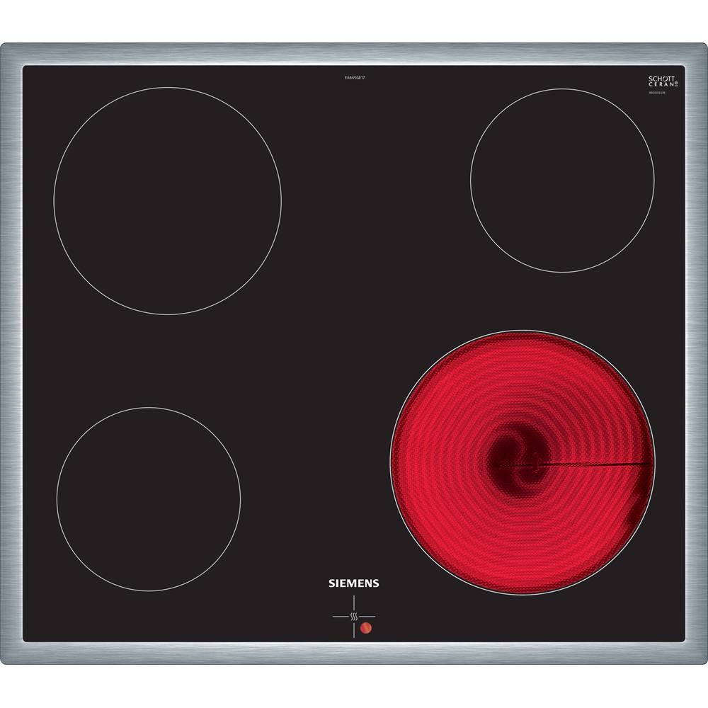 EA645GE17 iQ100, Elektro-Kochfeld, 60 cm, herdgesteuert, Schwarz, Mit Rahmen aufliegend